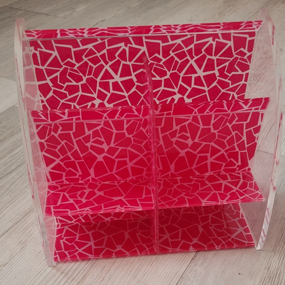 Hot Pink Geometric Multipurpose Home Organizer